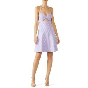 RONNY KOBO Lavender Eyelet Cut-out Halter Shila Mini Dress XL